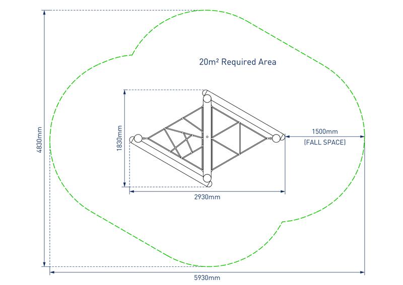 Technical render of a Triangular Net Landscape